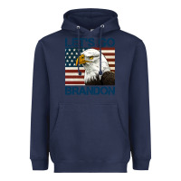 Navy american bald eagle let's go brandon Heavyweight Hoodie - Jasminsmagicworld