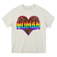 Cream lgbt pride human Heavy Core Tee - OliviaCreatesArt
