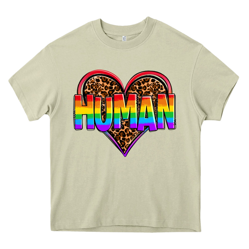 Lgbt Pride Human Heavy Core Tee by OliviaCreatesArt | Teevron