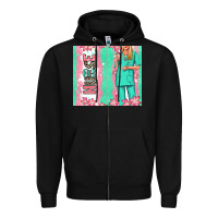 Black nurse  blonde woman Zipper Hoodie - RanaPortraitStore