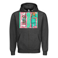 Charcoal Heather nurse  blonde woman Zipper Hoodie - RanaPortraitStore