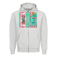 Dove Grey nurse  blonde woman Zipper Hoodie - RanaPortraitStore