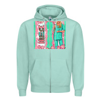 Seafoam nurse  blonde woman Zipper Hoodie - RanaPortraitStore