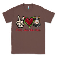 Chestnut Peace Love Blue Heeler Classic Tee - Jasminsmagicworld