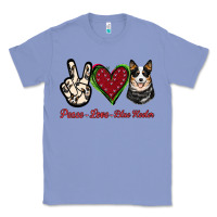 Colony Blue Peace Love Blue Heeler Classic Tee - Jasminsmagicworld