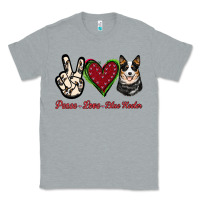 Heather Grey Peace Love Blue Heeler Classic Tee - Jasminsmagicworld