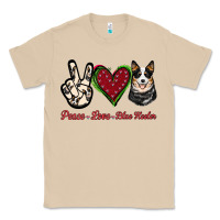 Mushroom Peace Love Blue Heeler Classic Tee - Jasminsmagicworld