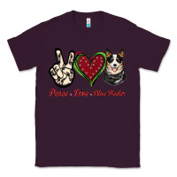 Plum Peace Love Blue Heeler Classic Tee - Jasminsmagicworld