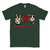 Sports Green Peace Love Blue Heeler Classic Tee - Jasminsmagicworld