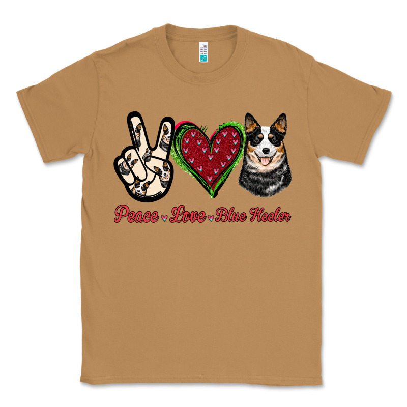 Peace Love Blue Heeler Classic Tee by Jasminsmagicworld | Teevron