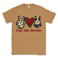 Toasted Coconut Peace Love Blue Heeler Classic Tee - Jasminsmagicworld