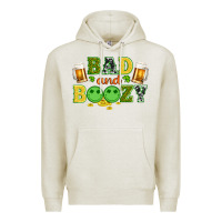 Oatmeal Heather bad and boozy wıth beer and coins Premium Hoodie - Artiststas
