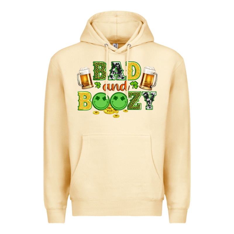 Bad And Boozy Wıth Beer And Coins Premium Hoodie by Artiststas | Teevron