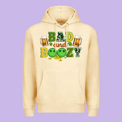 Bad And Boozy Wıth Beer And Coins Premium Hoodie Designed By Artiststas