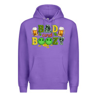 Purple bad and boozy wıth beer and coins Premium Hoodie - Artiststas