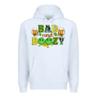 White bad and boozy wıth beer and coins Premium Hoodie - Artiststas