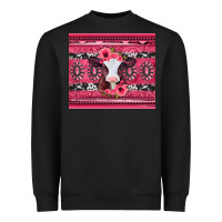 Black pink gemstone baby calf western valentines day Heavyweight Sweatshirt - Jasminsmagicworld