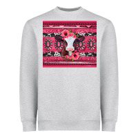 Heather Grey pink gemstone baby calf western valentines day Heavyweight Sweatshirt - Jasminsmagicworld