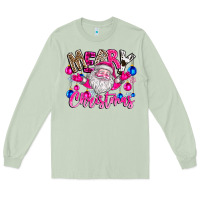 Matcha merry Christmas santa Long Sleeve Tee - CowhideDigitalArt