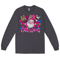 Smoke merry Christmas santa Long Sleeve Tee - CowhideDigitalArt