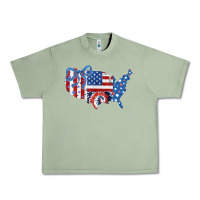 Oil Green America map Urban Heavy Tee - CowhideDigitalArt