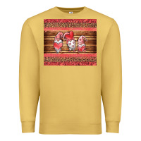 Antique Gold valentines day gnomes leopard Premium Sweatshirt - Jasminsmagicworld
