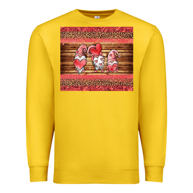 Valentines Day Gnomes Leopard Premium Sweatshirt by Jasminsmagicworld | Teevron