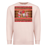 Pale Pink valentines day gnomes leopard Premium Sweatshirt - Jasminsmagicworld