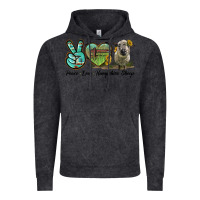 Vintage Black Peace Love Hampshire Sheep Vintage Hoodie - LillyAllenDesigns