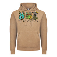 Vintage Coffee Peace Love Hampshire Sheep Vintage Hoodie - LillyAllenDesigns