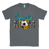 Charcoal Heather western leopard cowhide sunflowers  glitter mom soccer Classic Tee - Artiststas