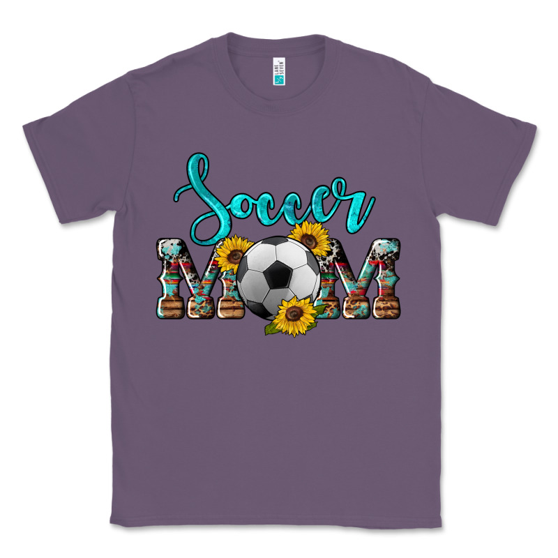 Western Leopard Cowhide Sunflowers  Glitter Mom Soccer Classic Tee by Artiststas | Teevron