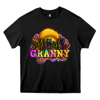 Black softball granny Heavy Core Tee - OliviaCreatesArt