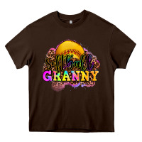 Chocolate Brown softball granny Heavy Core Tee - OliviaCreatesArt