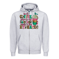 Heather Grey iced coffee because my sarcasm needs to stay hydra Zipper Hoodie - Jasminsmagicworld