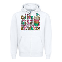 White iced coffee because my sarcasm needs to stay hydra Zipper Hoodie - Jasminsmagicworld