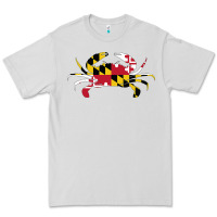 Dove Grey Maryland Crab State Pride Flag Premium Tee - maiPhamDesign