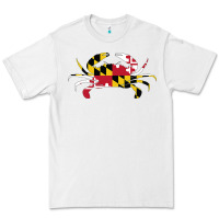 White Maryland Crab State Pride Flag Premium Tee - maiPhamDesign