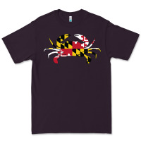 Plum Maryland Crab State Pride Flag Premium Tee - maiPhamDesign