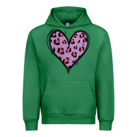 Emerald Glitter Purple Leopard Heart Urban Hoodie - Jasminsmagicworld