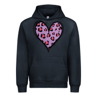 Navy Glitter Purple Leopard Heart Urban Hoodie - Jasminsmagicworld