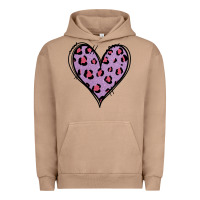 Pigment Burro Glitter Purple Leopard Heart Urban Hoodie - Jasminsmagicworld