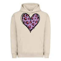 Pigment French Oak Glitter Purple Leopard Heart Urban Hoodie - Jasminsmagicworld