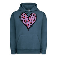 Pigment Midnight Navy Glitter Purple Leopard Heart Urban Hoodie - Jasminsmagicworld