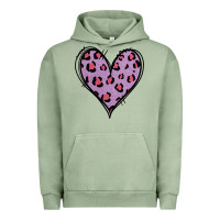 Pigment Oil Green Glitter Purple Leopard Heart Urban Hoodie - Jasminsmagicworld