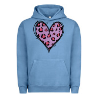 Pigment Pebble Blue Glitter Purple Leopard Heart Urban Hoodie - Jasminsmagicworld