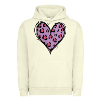 Pigment Pistachio Glitter Purple Leopard Heart Urban Hoodie - Jasminsmagicworld