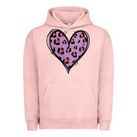 Pigment Salmon Glitter Purple Leopard Heart Urban Hoodie - Jasminsmagicworld