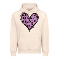 Sandshell Glitter Purple Leopard Heart Urban Hoodie - Jasminsmagicworld