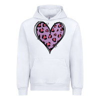White Glitter Purple Leopard Heart Urban Hoodie - Jasminsmagicworld
